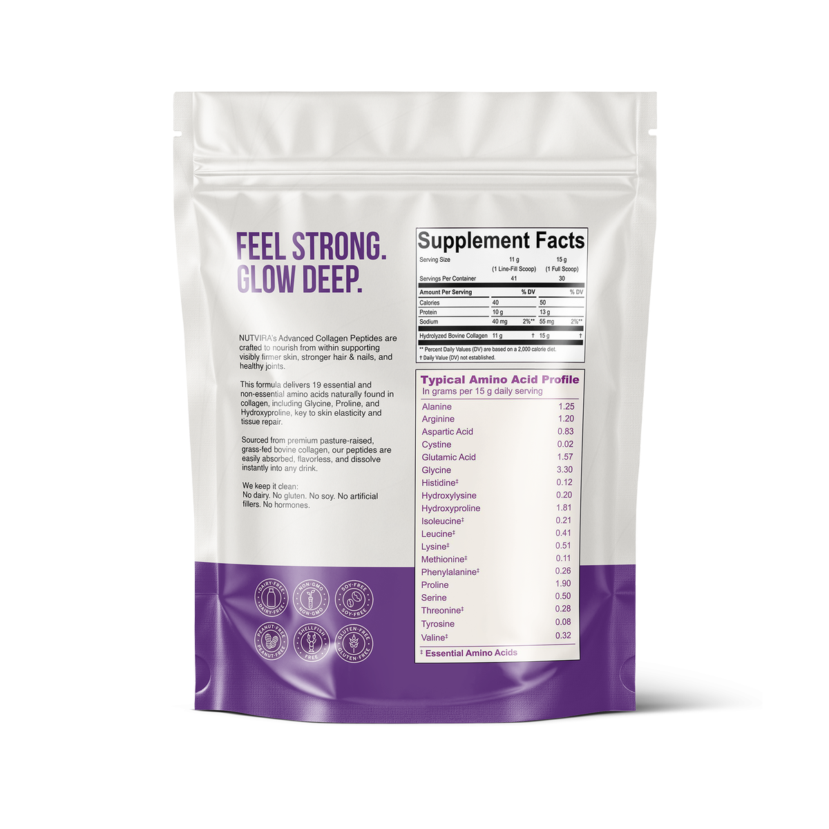 Nutvira Collagen Peptides – Unflavored Hydrolyzed Collagen (454g)
