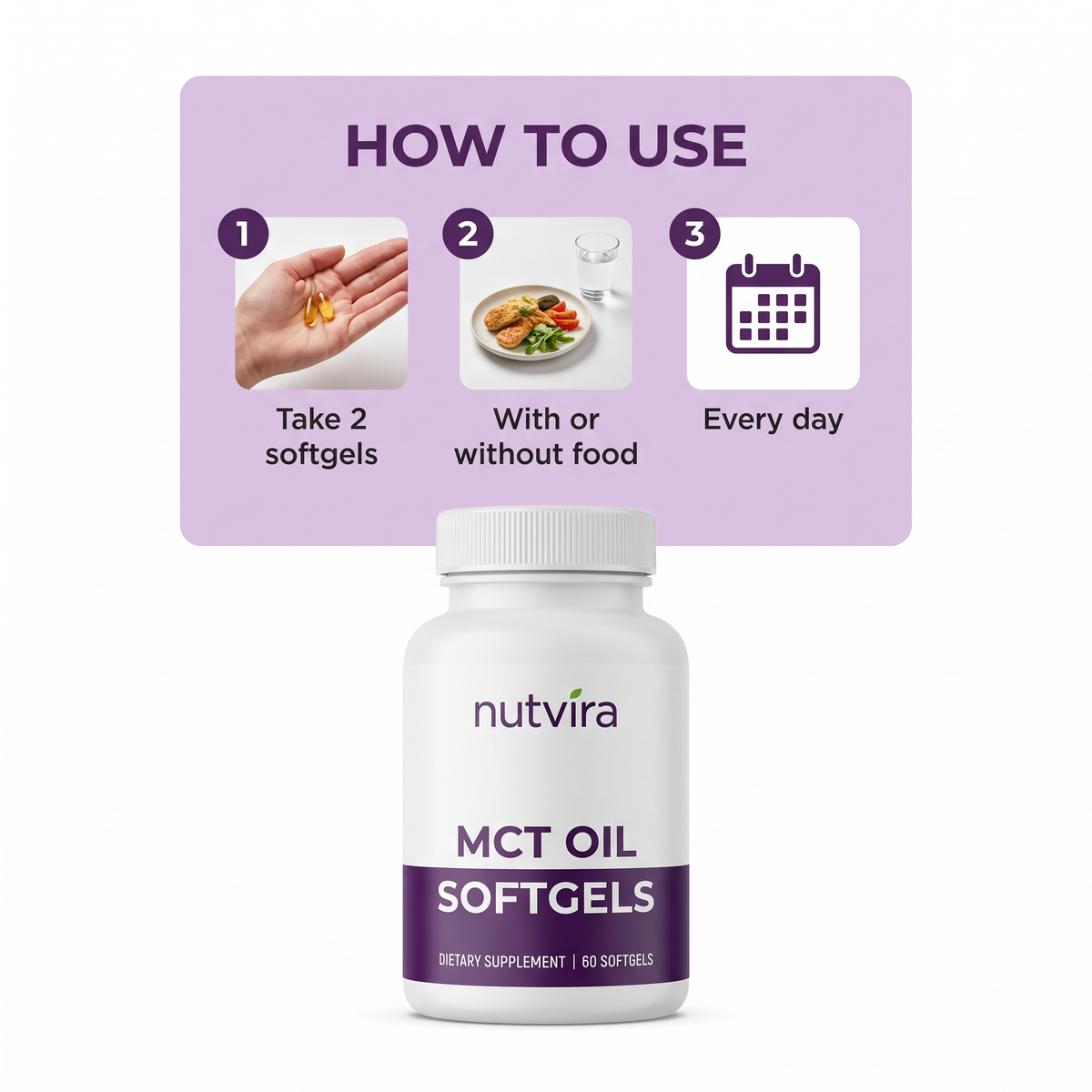 How to use Nutvira MCT Oil Softgels