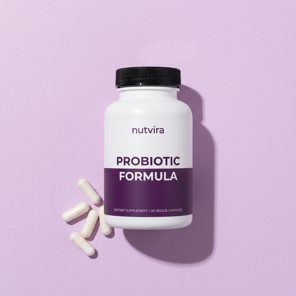 Nutvira Probiotic Formula flatlay