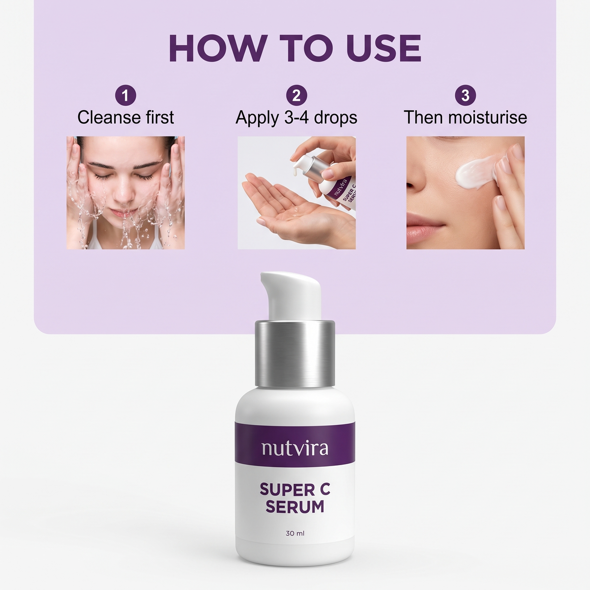 How to use Nutvira Super C Serum